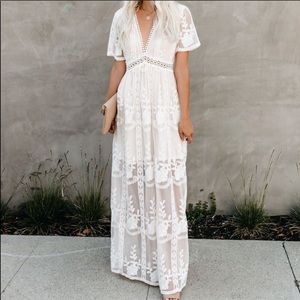 THE DAY WE MET LACE FLORAL VICI DRESS